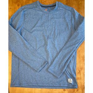 Rugged‎ Elements Men's Long Sleeve Crew Neck Tee, Blue, Size- M